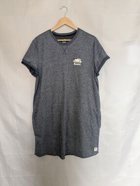 Roots Edith Navy Heather Cuffed Sweatshirt Dress